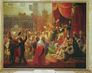 První udílení Kříže Čestné legie V kostele Les Invalides ... od Jean Baptiste Debret