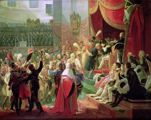 První rozdávání křížů Čestné legie v kostele Invalidovny, 14. července 1804, 1812 od Jean Baptiste Debret