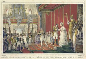 Svatba Amélie z Leuchtenbergu (Amelie de Leuchtenberg od Jean Baptiste Debret