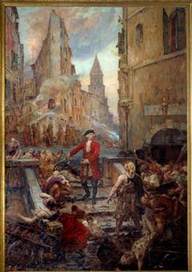Chevalier Roze v Montee des Aroules v Marseille Nicola Roze (1675-1733) osvobozuje čtvrť Armoules v Marseille od mrtvol moru v roce 1720. Obraz Jean-Baptiste Duffauda (1852-1927) od Jean Baptiste Duffaud