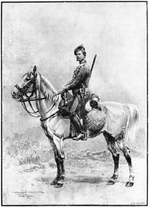 Chasseur of the guard, Rusko, 1892. od Jean Baptiste Edouard Detaille