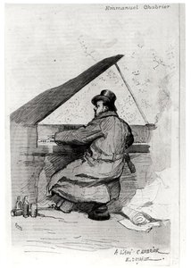 Alexis Emmanuel Chabrier (1841-94) u klavíru, rytý Florian (viz také 165875) od Jean Baptiste Edouard after Detaille