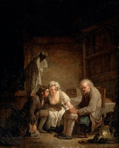 Slepý muž podveden, c1755 od Jean Baptiste Greuze