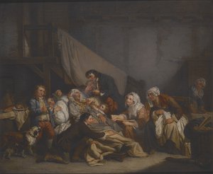 Smrt starého muže (olej na plátně) od Jean Baptiste Greuze