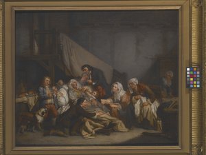 Smrt starého muže (olej na plátně) od Jean Baptiste Greuze