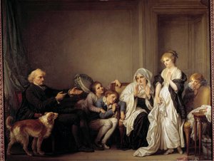 Lék a mladá vdova Obraz Jean Baptiste Greuze (1725-1805) 18. stol. od Jean Baptiste Greuze
