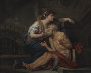Simon and Pero, Roman Charity, c.1767 (olej na plátně) od Jean Baptiste Greuze