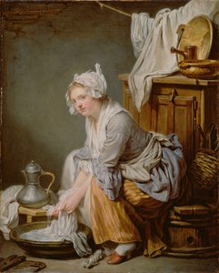 Prádelna La Blanchisseuse, 1761 od Jean Baptiste Greuze