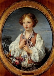 Mladý chlapec v košíku květin od Jean Baptiste Greuze (1725-1805) 1761 od Jean Baptiste Greuze