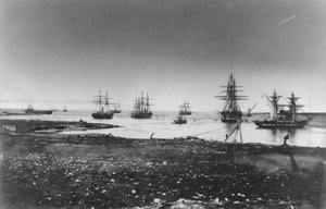 Krymská válka, francouzská eskadra, vstup do přístavu, 1855