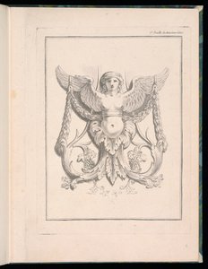Design pro sfingu, pl. 2, Deuxieme Cahiers des arabesques dessinés par J.B. Huet... [Kniha 2, Portfolios of Arabesques Designed by J.B. má] od Jean Baptiste Huet