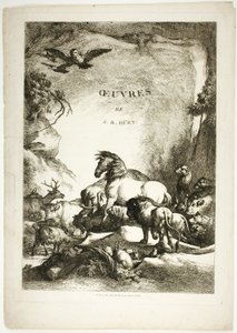 Titelseite aus Oeuvres de J. B. Huet von Jean-Baptiste Huet