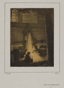 Skupina dětí kolem svíčky od Jean Baptiste Isabey