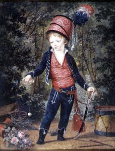 Napoleon Francois Joseph Charles Bonaparte, vévoda z Reichstadtu (1811-32), syn císaře Napoleona I., kolem roku 1814 (wc na slonovině)