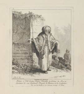 Frau des Volkes, Platte eins aus Divers Habillements des Peuples du Nord von Jean-Baptiste Le Prince