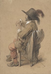 Sedící kavalír, polovina 19. století.