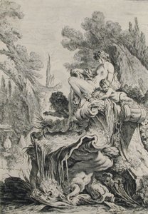 Fontána s Naiad sedící na skořápce od Jean Baptiste Marie Pierre