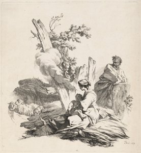 Odpočinek na útěku do Egypta od Jean Baptiste Marie Pierre