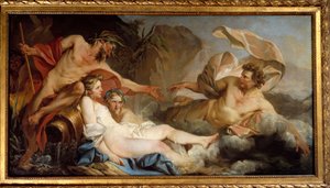 Ulysses na ostrově Phaecians. Obraz Jean Baptiste Pierra (1713-1789)