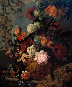 Zátiší květin Obraz Jean Baptiste (Jean-Baptiste) Monnoyer (1634-1699) 17. století Sun. 1,13x1 m Marseille, Musee des Beaux Arts