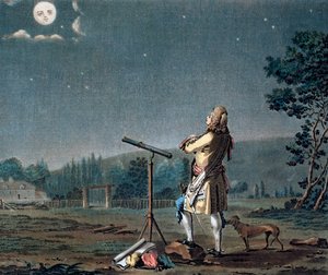 Bernard le Bovier de Fontenelle uvažující o pluralitě světů, 1791. od Jean Baptiste Morret