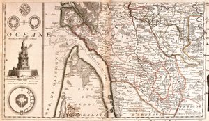 Mapa Akvitánie (Francie) (rytina od Jean Baptiste Nolin
