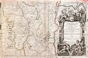 Mapa Lyonnais (Francie) (rytina od Jean Baptiste Nolin