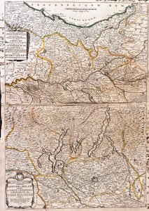 Mapa oblasti Milána (Itálie) (rytina od Jean Baptiste Nolin