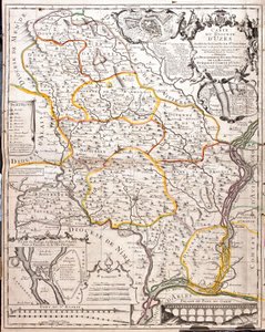 Mapa diecéze Uzes (Francie) (rytina od Jean Baptiste Nolin