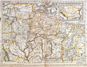 Mapa severní orientální části Uherského království (rytina od Jean Baptiste Nolin