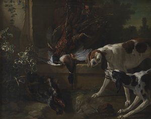 Honiči s divokou drůbeží a zvěří od Jean Baptiste Oudry