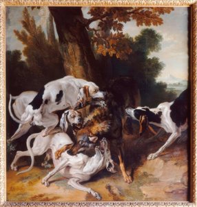 J.-B.Oudry, Vlčí halali (Wolfsjagd) od Jean Baptiste Oudry