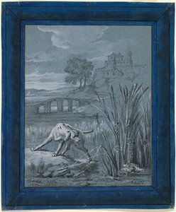 Das Rebhuhn rettet ihre Jungen von Jean Baptiste Oudry