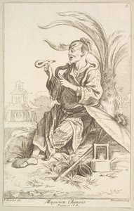 Čínský kouzelník, 1738-45. od Jean Baptiste Perronneau