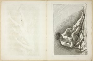 Figura (recto a verso), z Druhé knihy postav akademií, částečně vyrytých profesory Královské akademie od Jean Baptiste Perronneau