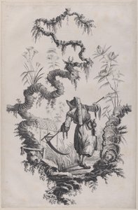 Chinoiserie Ornament Print, 1755. od Jean Baptiste Pillement