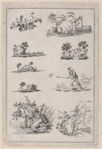 Chinoiserie Ornaments, ca. 1760-85. od Jean Baptiste Pillement