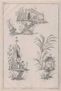 Chinoiserie Ornaments, ca. 1760-85. od Jean Baptiste Pillement