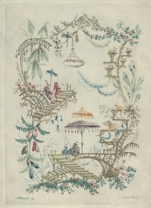 Chinoiserie z New Suite of Chinese Arabesque Notebooks, 1790-99. od Jean Baptiste Pillement