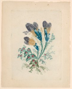Fantastický květinový motiv z "New Suite of Ideal Flower Notebooks" od Jean Baptiste Pillement