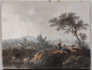 Pastýři v krajině od Jean Baptiste Pillement