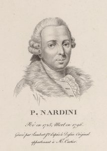 Portrét houslisty a skladatele Pietra Nardiniho 1722-1793. od Jean Baptiste Ponce Lambert
