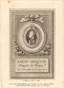 Louis-Auguste, dauphin z Francie od Jean Baptiste Raphael Urbain Massard