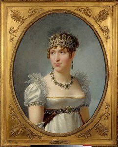 Portrét královny Hortense de Beauharnais (1783-1837) Holandská královna, manželka Ludvíka Bonaparta Je dcerou Impressa Josephine de Beauharnais a matkou budoucího Napoleona III. Obraz Jean Baptiste Regnault (1754-1829) 1810 Ne.