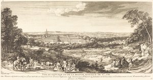 Pohled na krajinu královského domu Saint Cir od Jean Baptiste Rigaud