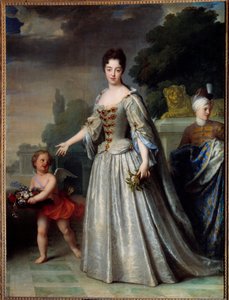 Portrét Marie Adelaide Savojské, vévodkyně burgundské delfíny z Francie (1685-1712). Obraz Jean Baptiste Santerre (1651-1717)
