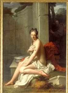 Suzanne au bain Obraz Jean Baptiste Santerre (1651-1717) 18. století Sun. 2,05x1,45m.