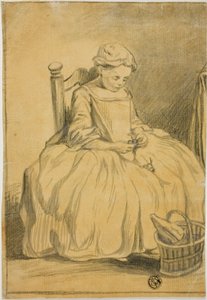 Dívka jedící třešně od Jean-Baptiste Simeon Chardin