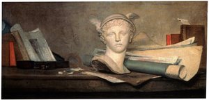 Zátiší s atributy umění, 18. století. od Jean Baptiste Simeon Chardin