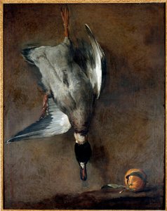 Obraz Mrtvá kachna od Jeana Baptista Simeona Chardina (1699-1779) Gien z 18. století, Musee de la Chasse od Jean Baptiste Simeon Chardin